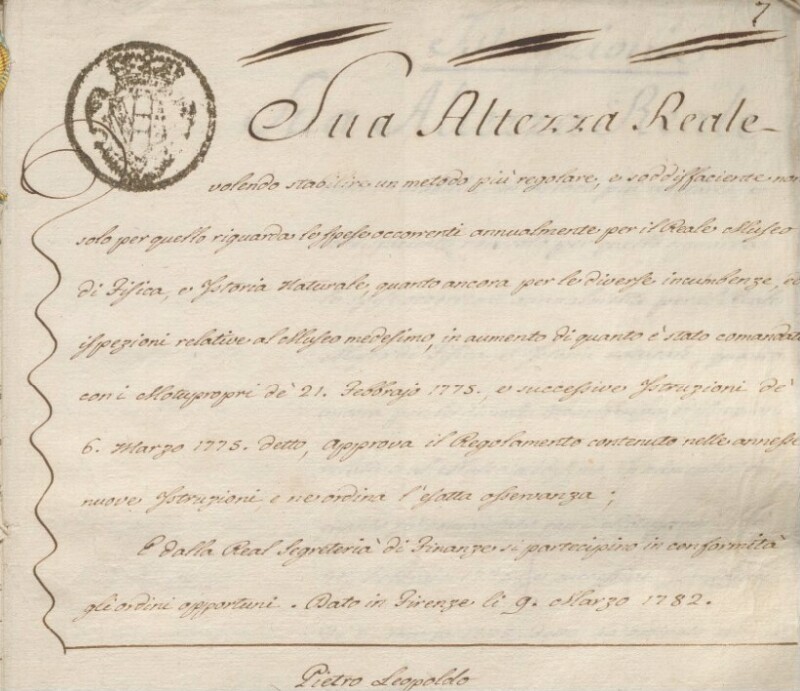 Un tesoro per la storia della scienza: online l'Archivio del Reale Museo di Fisica e Storia Naturale